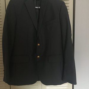 Lands' End Grey Hopsack Blazer